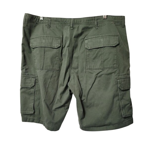 Weatherproof Mens Cargo Shorts Tag 40W Fit 42 Olive Green Cotton Blend Durable - Picture 2 of 9